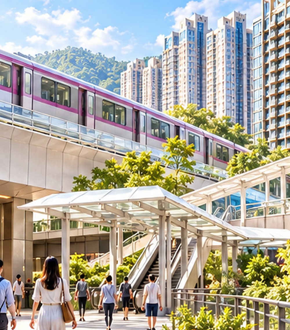 車站一帶示意圖（電腦繪製，並非實景）